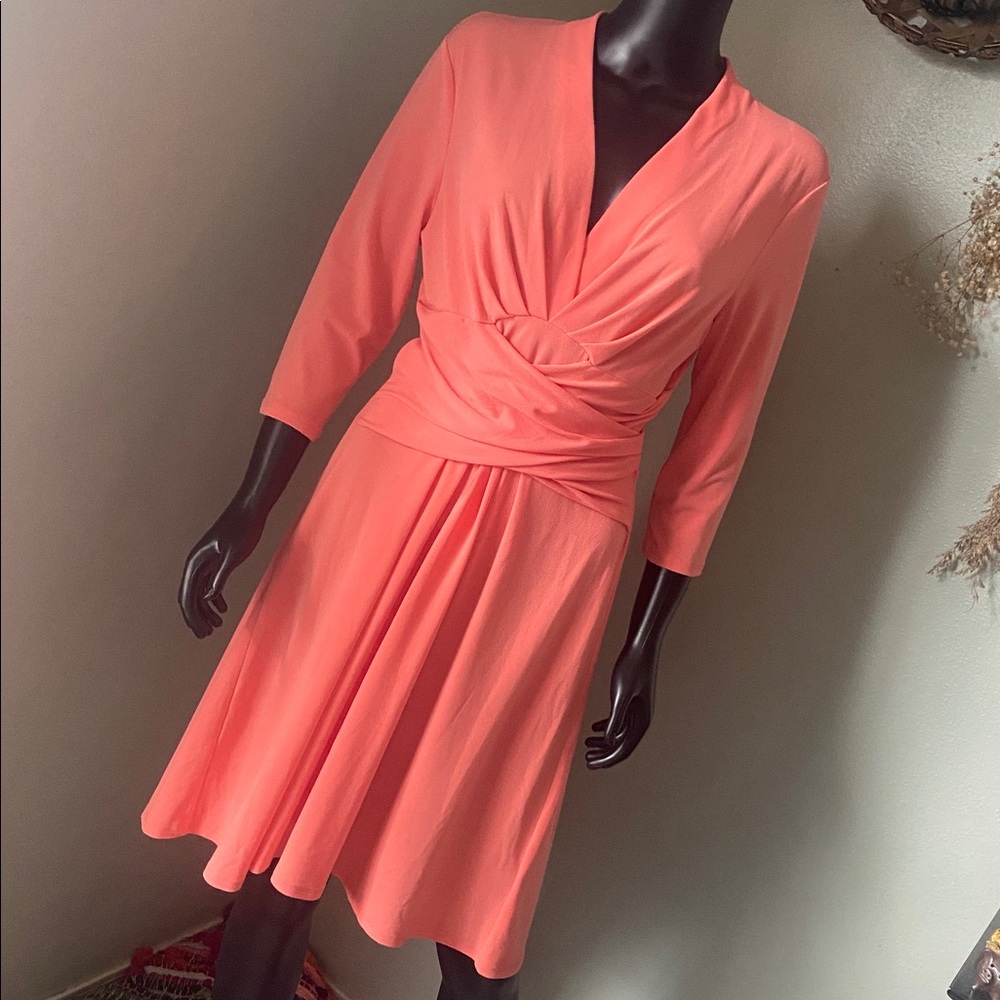 ANTONIO MELANI Vibrant Coral Dress - Picture 4 of 13